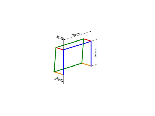 Handball net square mesh 100mm, white, Polypropylene -4mm - Nordic Sport