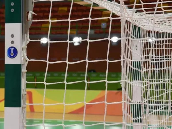 Handball net square mesh 100mm, white, Polypropylene-5mm - Nordic Sport
