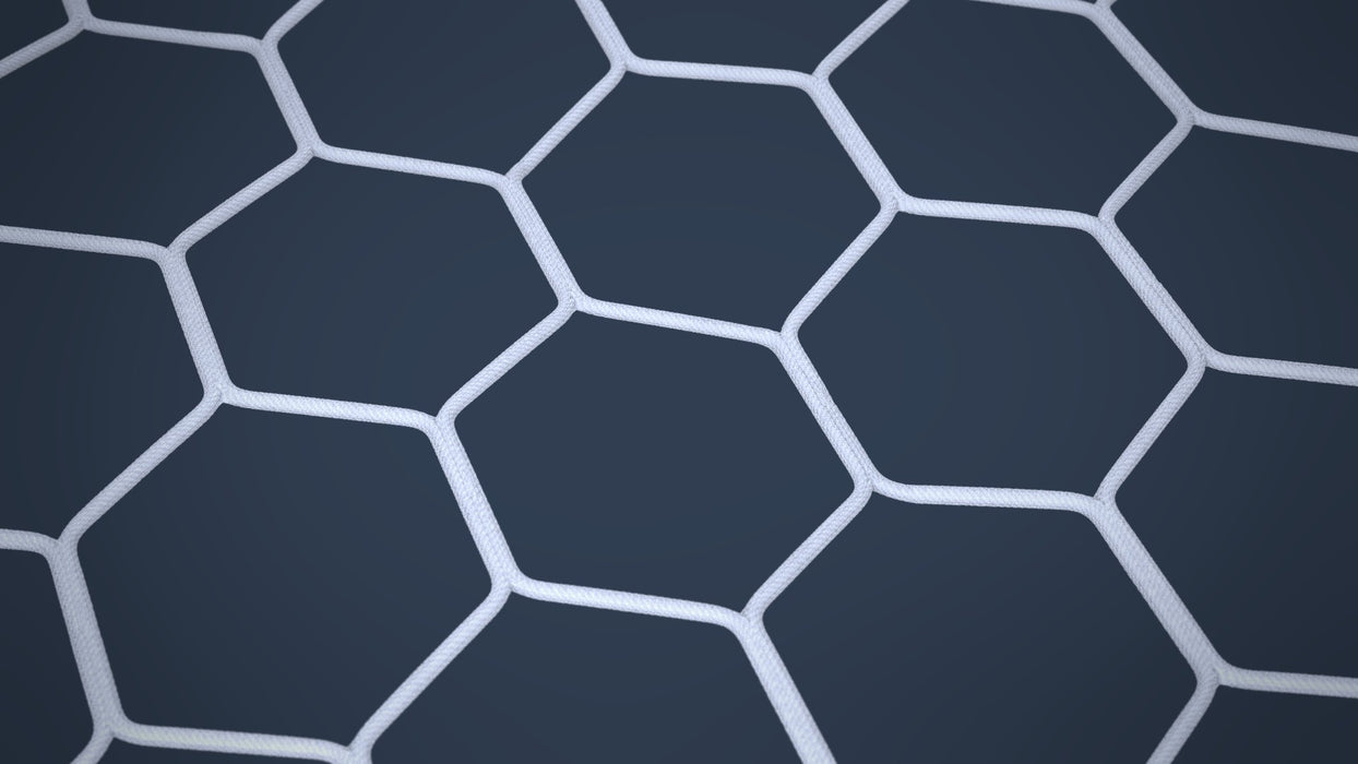 Net 11-a-side White Hexagon - Football nets Nordic Sport
