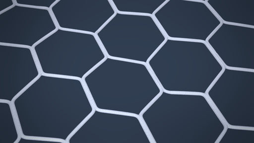 Net 11-a-side White Hexagon - Football nets Nordic Sport