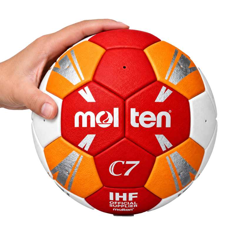 Molten C7 Handball Red – IHF-Approved Match and Training Ball for Resin-Free Play