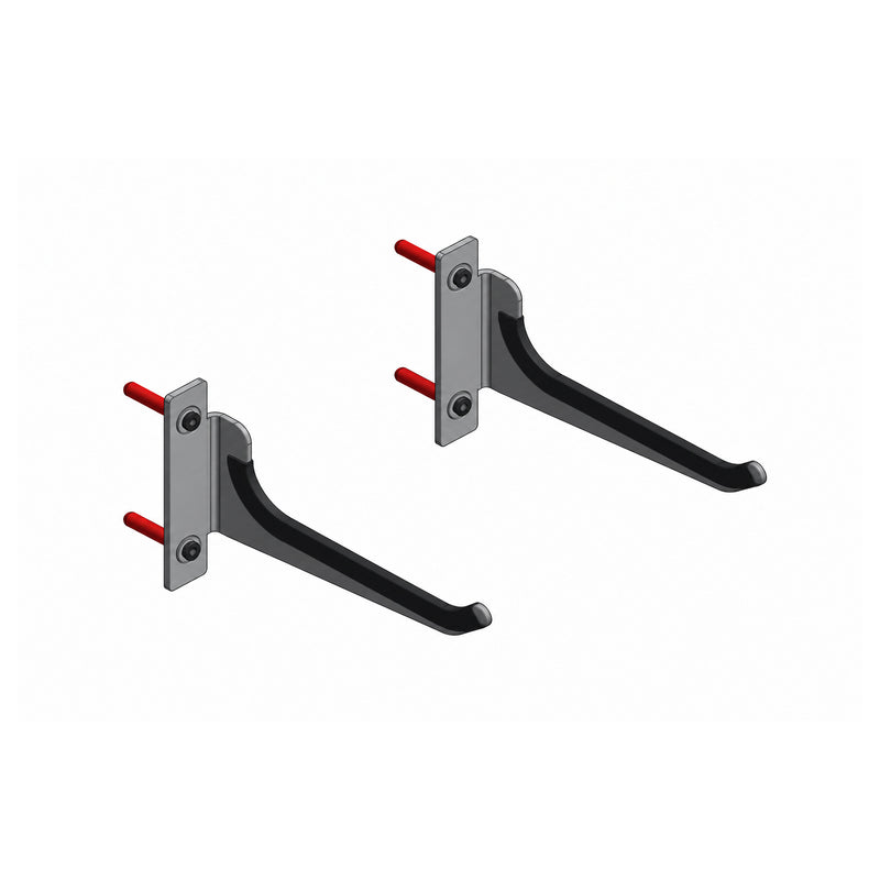 Wall-Mounted Hangers for Storage of 1 Pair of Volleyball Posts