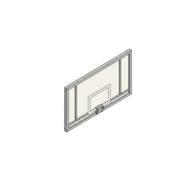 Acrylic Glass Basketball Backboard with Steel Frame – 180 x 105 cm