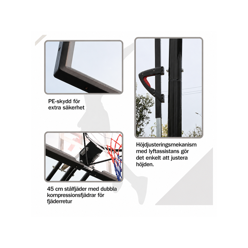 Phoenix Basketball Stand – Height-Adjustable Basketball Hoop for Home Use