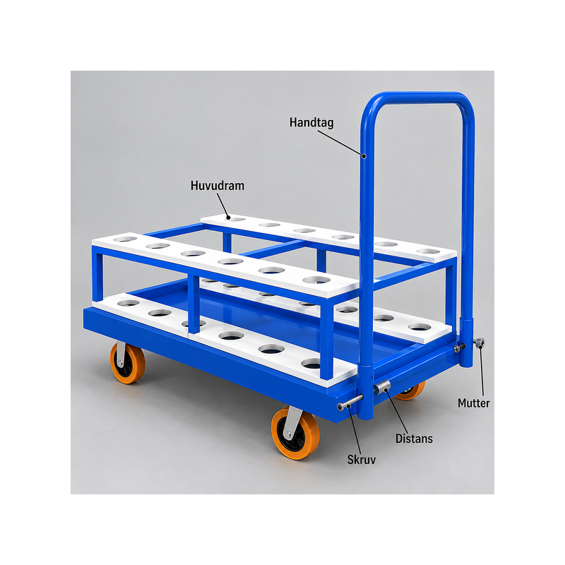 Badminton Post Trolley – Storage and Transport - Nordic Sport