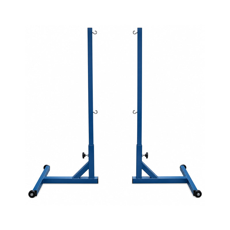 Mobile Badminton Posts with Counterweights and Wheels