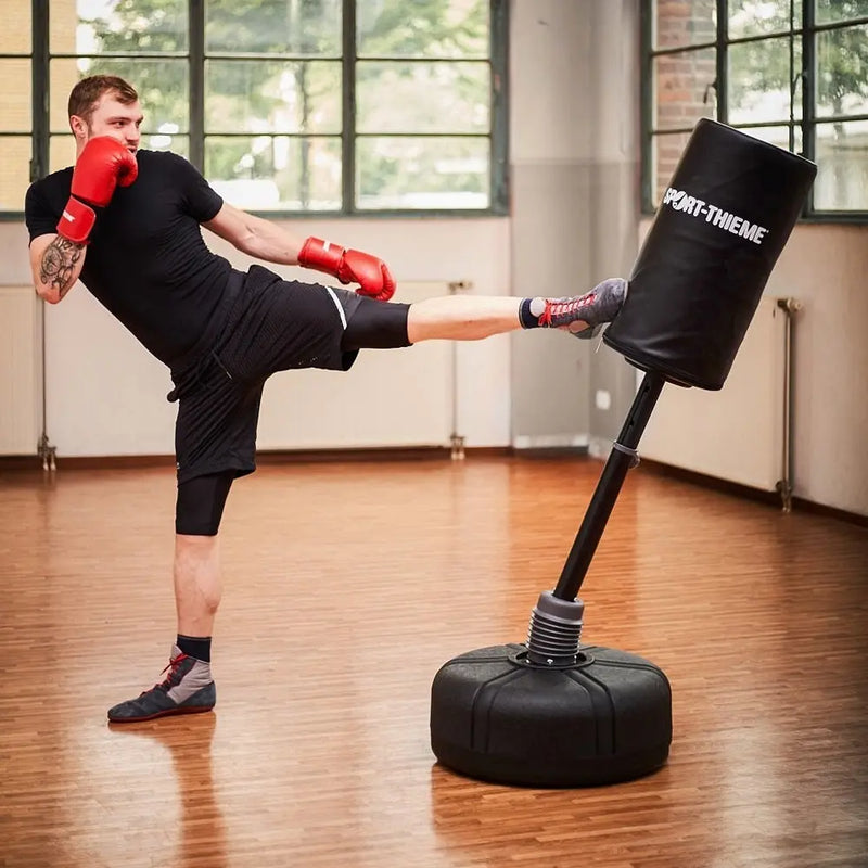 Standing punching bag adjustable height