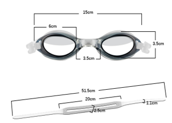 Swimming goggles with silicone frame - Nordic Sport