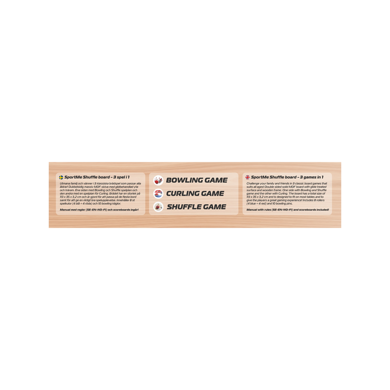3-in-1 Game – Bowling, Shuffle and Curling