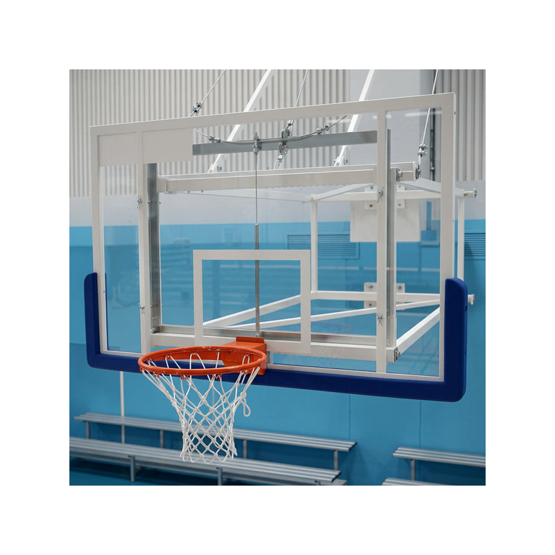 Tempered Glass Basketball Backboard on Support Frame – 180 x 105 cm
