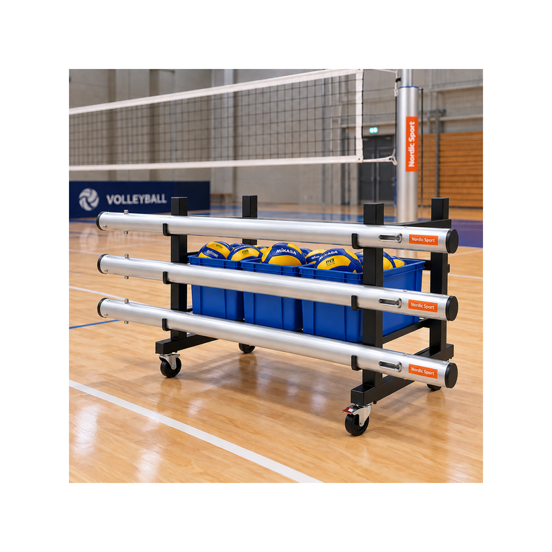 Volleyball Post Storage Trolley – Capacity for 3 Pairs of Posts